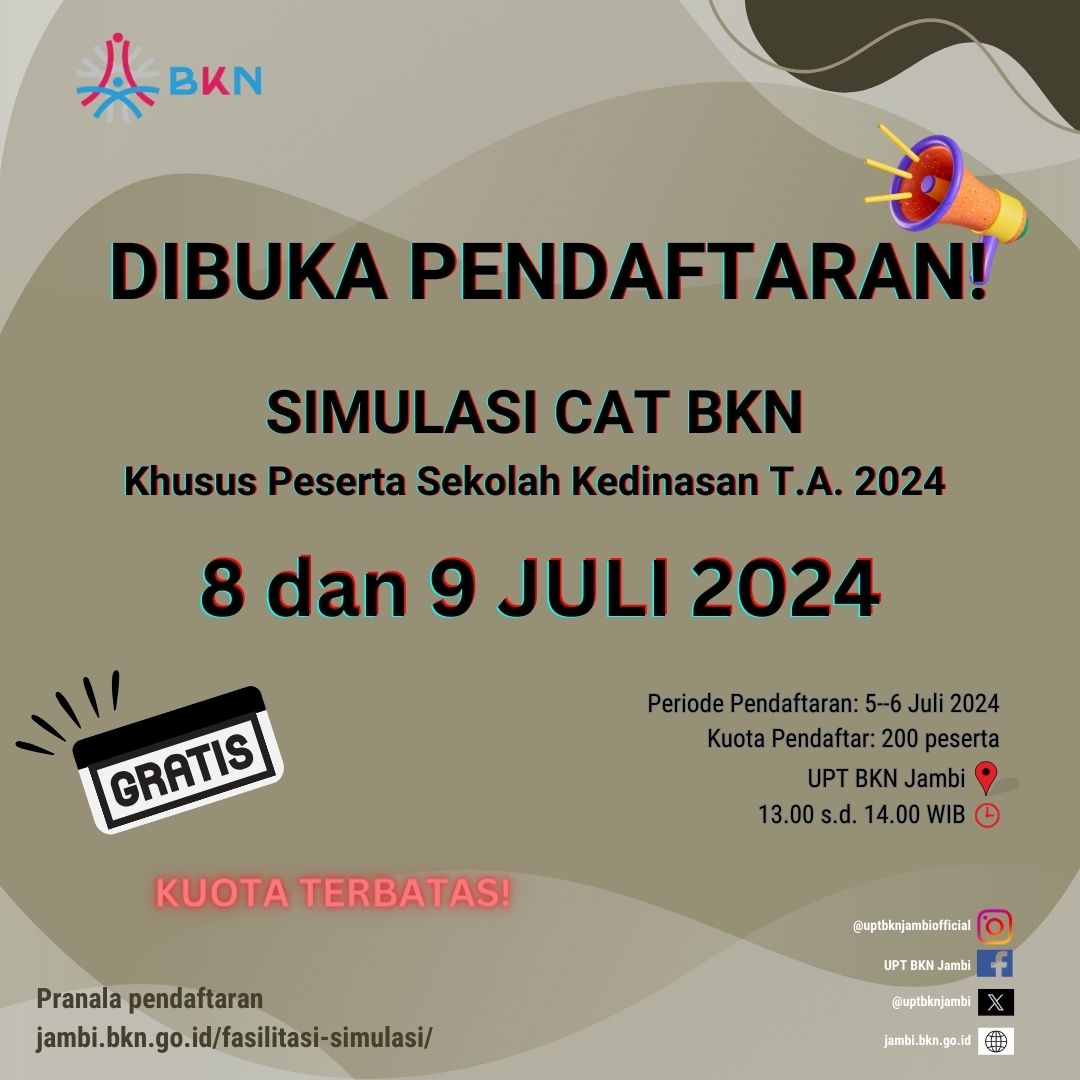 Simulasi CAT BKN Khusus Peserta Sekolah Kedinasan T.A. 2024